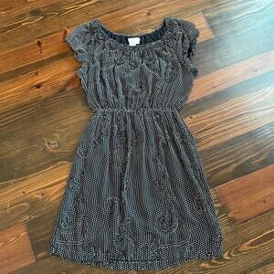 Sophie Max | Women’s Black & White Polka Dot Dress | Size Large | 0767